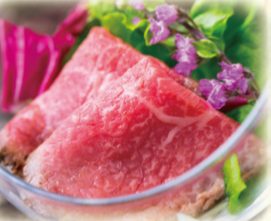 A Kobe beef plate from the set menu